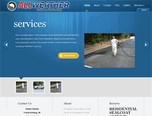 Tablet Screenshot of allweathersealcoating.com